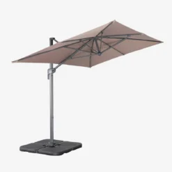 Ombrellone rettangolare eccentrico, 2x3m + base 50x50cm