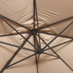 sweeek Ombrellone rettangolare eccentrico, 3x4m + piastre di zavorra 50x50cm