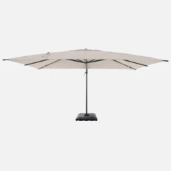 sweeek Ombrellone rettangolare eccentrico, 3x4m + copertura + base 98x98cm