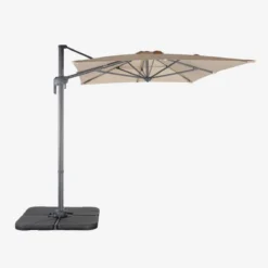 sweeek Ombrellone rettangolare eccentrico, 2x3m + base 50x50cm
