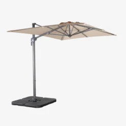 sweeek Ombrellone rettangolare eccentrico, 2x3m + base 50x50cm