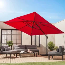 Ombrellone rettangolare, 3x4m + base