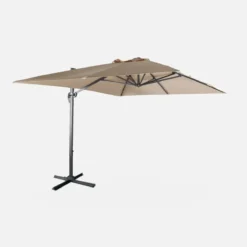 sweeek Ombrellone rettangolare, 3x4m + base