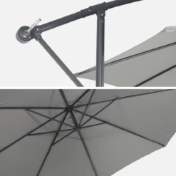 sweeek Ombrellone rotondo eccentrico, Ø3,5m