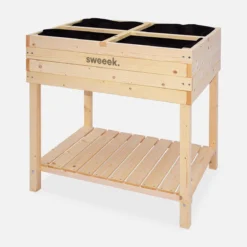 sweeek Orto quadrato rialzato in legno d'abete, 80x60 cm