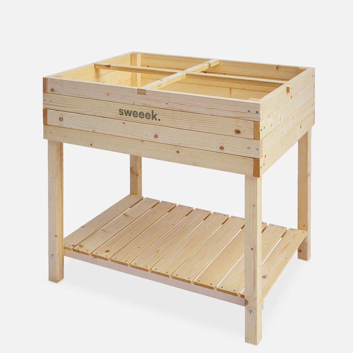 sweeek Orto quadrato rialzato in legno d'abete, 80x60 cm