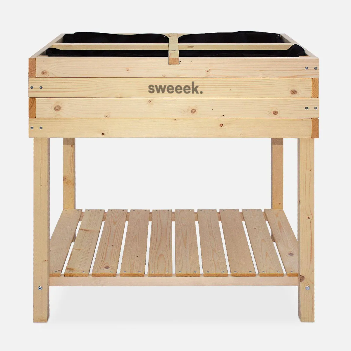 sweeek Orto quadrato rialzato in legno d'abete, 80x60 cm