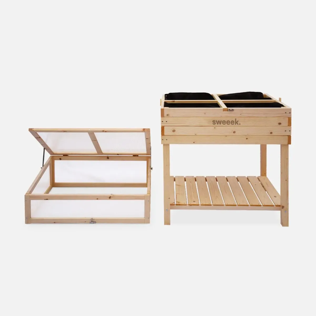sweeek Orto rialzato in legno 80x60x109cm