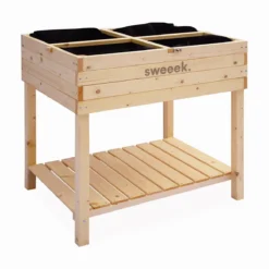 sweeek Orto rialzato in legno 80x60x109cm