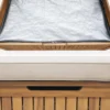 sweeek Panca cassapanca da giardino in legno di acacia con cuscino, 110L