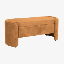 sweeek Panca contenitore, fondo letto contemporaneo in tessuto