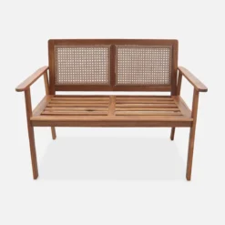 sweeek Panca da giardino in acacia, 2 posti