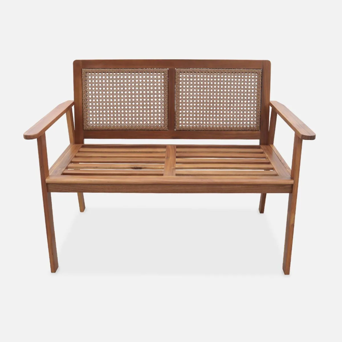 sweeek Panca da giardino in acacia, 2 posti