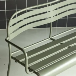 sweeek Panca da giardino in acciaio, 2 posti