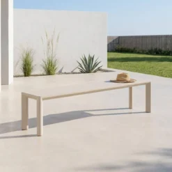 sweeek Panca da giardino in alluminio, 4 posti