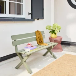 sweeek Panca da giardino in alluminio, 2 posti