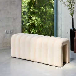sweeek Panca, fine letto contemporaneo tessuto