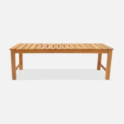 sweeek Panca in acacia e legno chiaro, 140cm