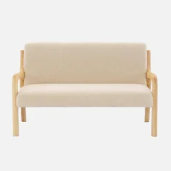 sweeek Panca per bambini scandinava in tessuto bouclé, 2 posti