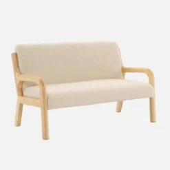sweeek Panca per bambini scandinava in tessuto bouclé, 2 posti