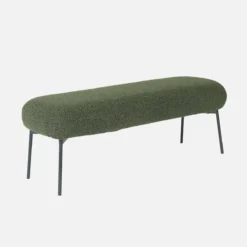 sweeek Panca tessuto bouclé e gambe in metallo