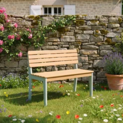 sweeek Panchina da giardino per bambini in legno di acacia, 2 posti