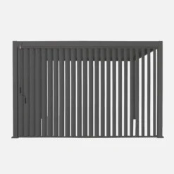Pannello verticale a lamelle orientabili 4m per pergola bioclimatica in alluminio 4x3m Triomphe