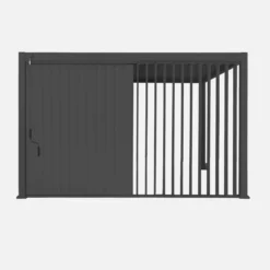 Pannello verticale a lamelle orientabili 4m per pergola bioclimatica in alluminio 4x3m Triomphe