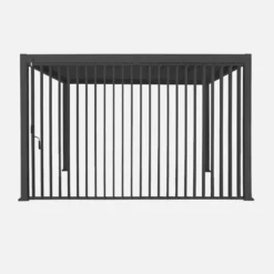 Pannello verticale a lamelle orientabili 4m per pergola bioclimatica in alluminio 4x3m Triomphe