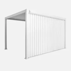 sweeek Pannello verticale a lamelle orientabili 4m per pergola bioclimatica in alluminio 4x3m Triomphe