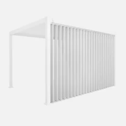 sweeek Pannello verticale a lamelle orientabili 4m per pergola bioclimatica in alluminio 4x3m Triomphe