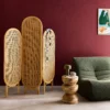 sweeek Paravento pieghevole da interno in rattan