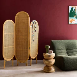 sweeek Paravento pieghevole da interno in rattan