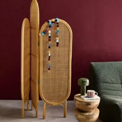 sweeek Paravento pieghevole da interno in rattan