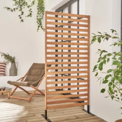 sweeek Paravento pieghevole in legno, 80x170x40cm
