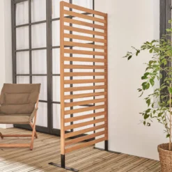 sweeek Paravento pieghevole in legno, 80x170x40cm