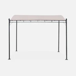 Pergola a parete struttura in acciaio 3x2,5 m con tetto in tessuto