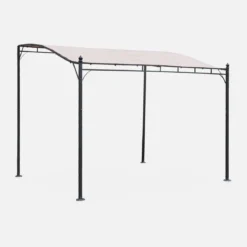 Pergola a parete struttura in acciaio 3x2,5 m con tetto in tessuto