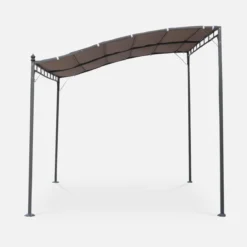 sweeek Pergola a parete struttura in acciaio 3x2,5 m con tetto in tessuto