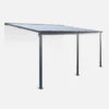 sweeek Pergola a parete 3x4 m in alluminio con grondaia