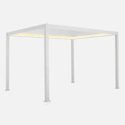 sweeek Pergola bioclimatica elettrica 3x4m in alluminio con illuminazione a LED