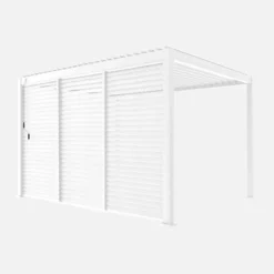 sweeek Pergola bioclimatica 3x4 in alluminio + 3 persiane da 1.3m