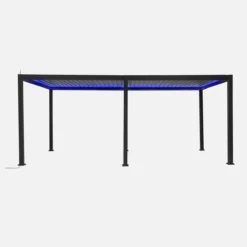 sweeek Pergola bioclimatica 3x6m elettrica in alluminio con illuminazione a LED