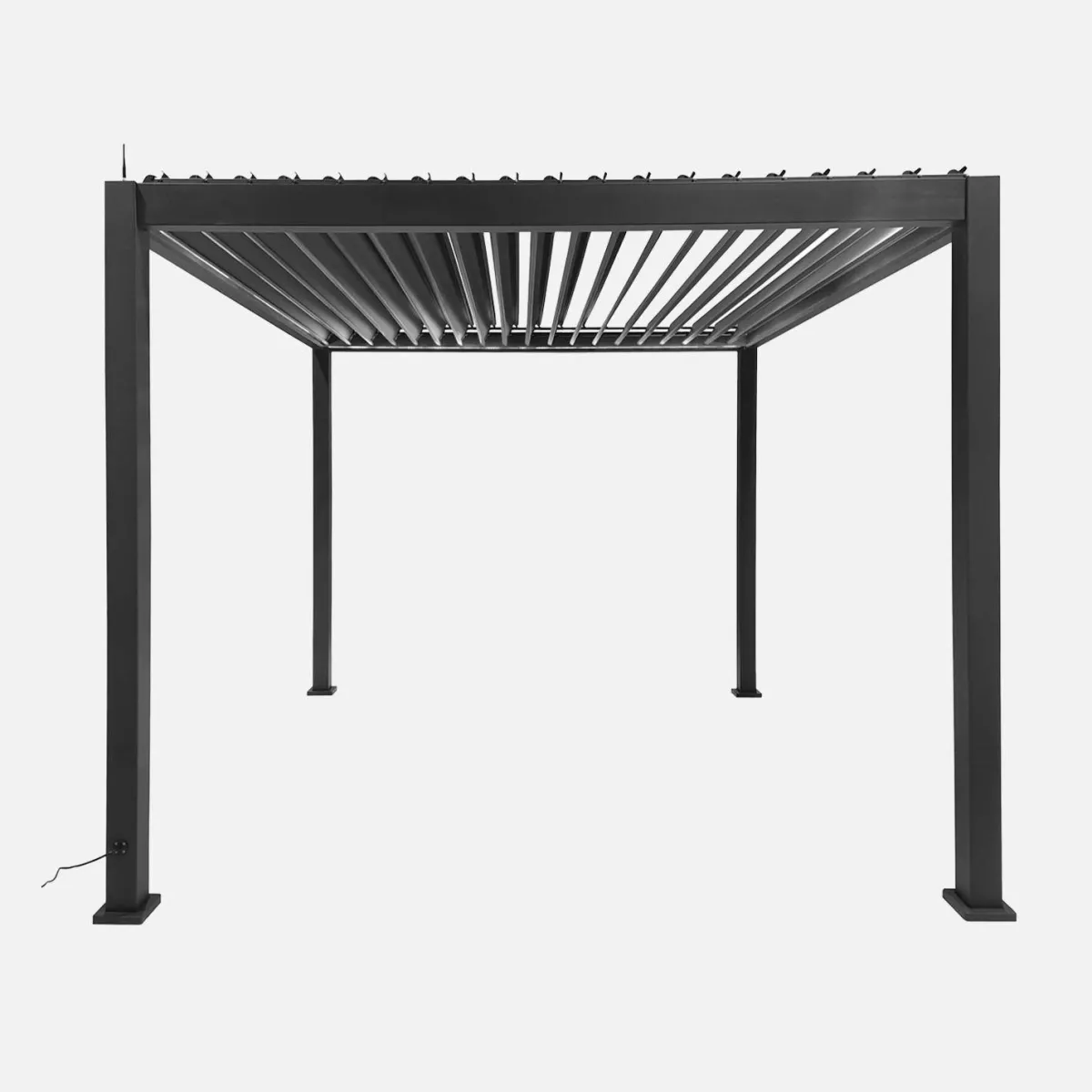 sweeek Pergola bioclimatica 3x3m elettrica in alluminio con illuminazione LED
