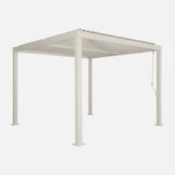 sweeek Pergola bioclimatica 3x3m in alluminio e acciaio, lamelle orientabili
