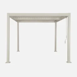 sweeek Pergola bioclimatica 3x3m in alluminio e acciaio, lamelle orientabili