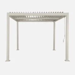 sweeek Pergola bioclimatica 3x3m in alluminio e acciaio, lamelle orientabili