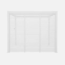 sweeek Pergola bioclimatica 3x3m in alluminio con lamelle orientabili V2 + 3 persiane