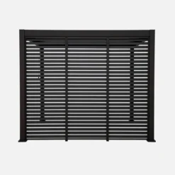 sweeek Pergola bioclimatica 3x3m in alluminio con lamelle orientabili V2 + 3 persiane