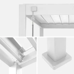 Pergola bioclimatica 3x3m in alluminio con lamelle orientabili